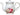 European Style Ceramic Flower Teapot Coffee Pot Water Pot Porcelain Gift Large 5.5 Cups (1, Rose)